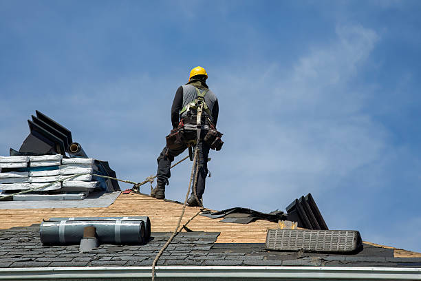 Professional Gutter Installation technician working in Mont Vernon, NH